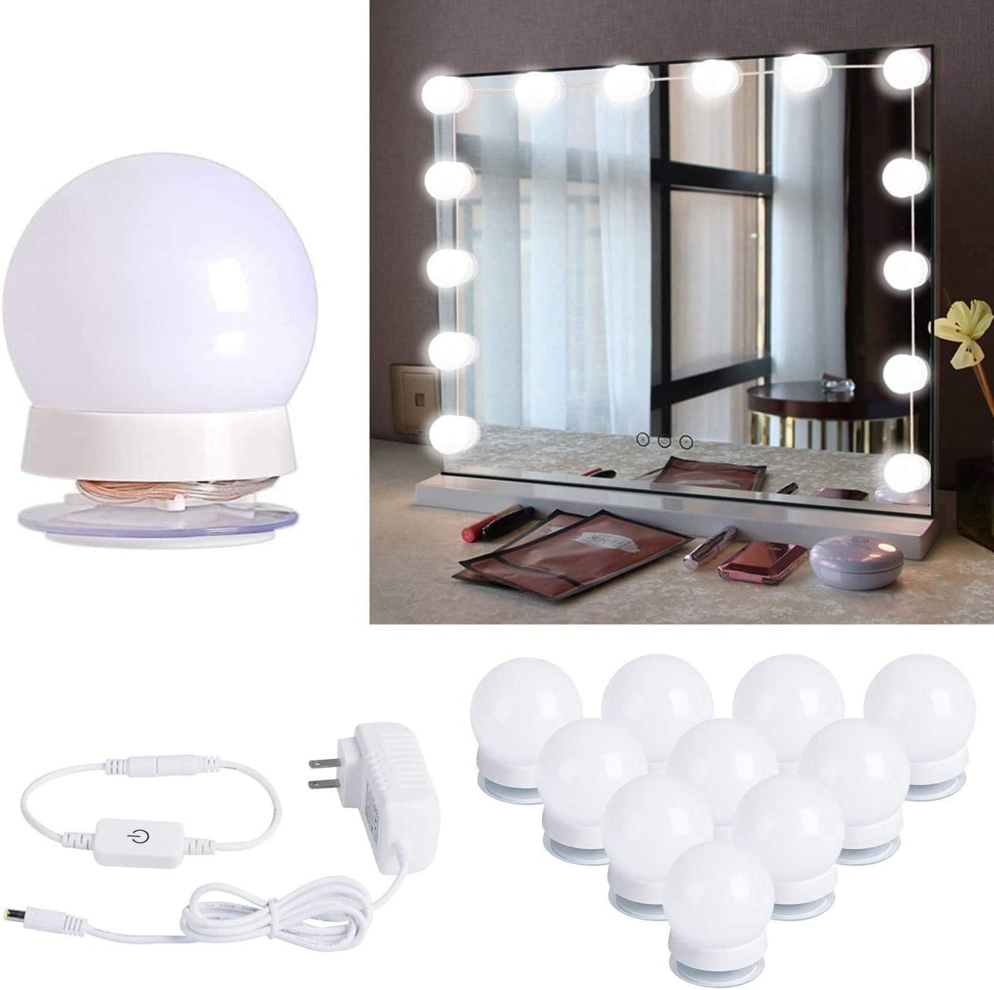 LED Mirror Lights Make Up Vanity Mirror Light with 10 Light for Makeup Dressing Table